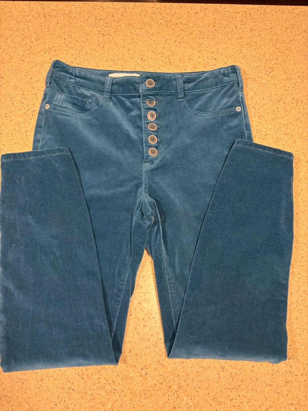 Anthropologie Corduroy Pants Women’s 29 Pilcro High Rise Shinny Button-up Jeans